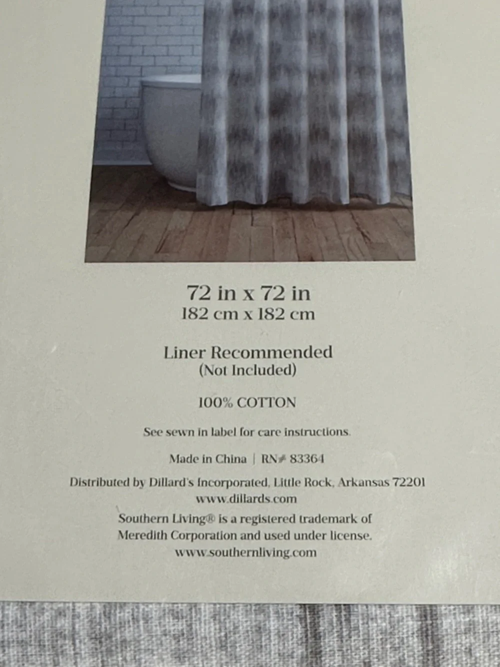 Southern Living SYDNEY Shower Curtain